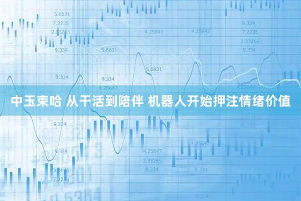 中玉束哈 从干活到陪伴 机器人开始押注情绪价值