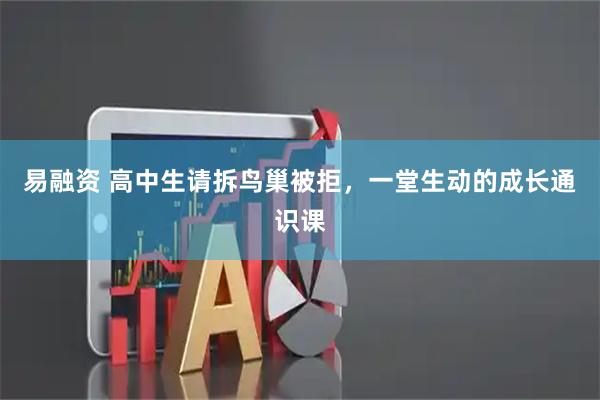 易融资 高中生请拆鸟巢被拒，一堂生动的成长通识课
